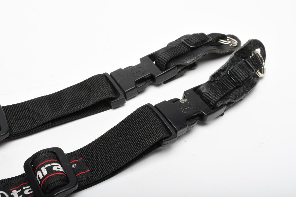 Tamrac black Neoprene quality camera strap, Clean! w/QR
