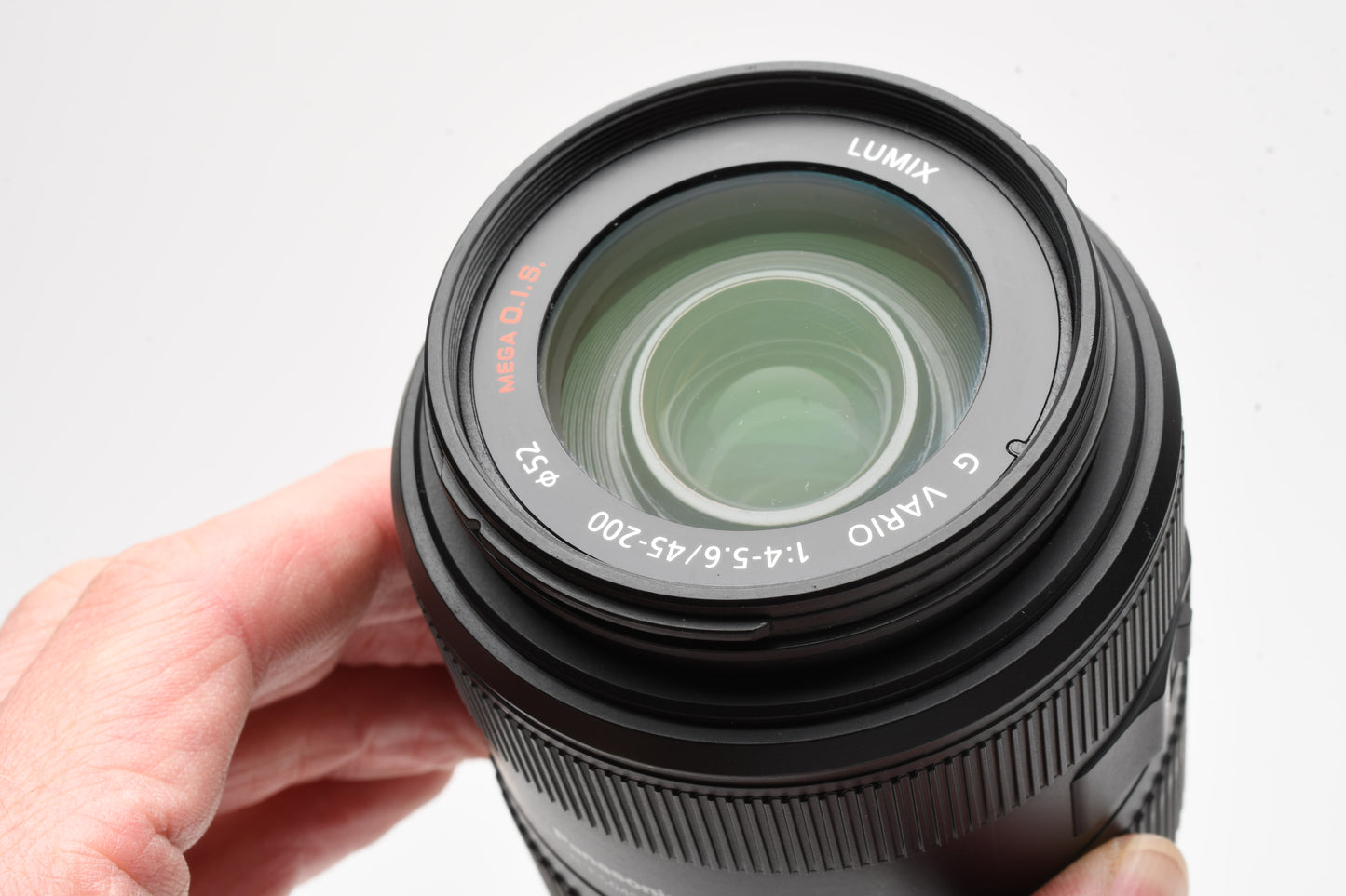 Panasonic Lumix 45-200mm G Vario F4-5.6 Mega OIS w/Caps, Nice
