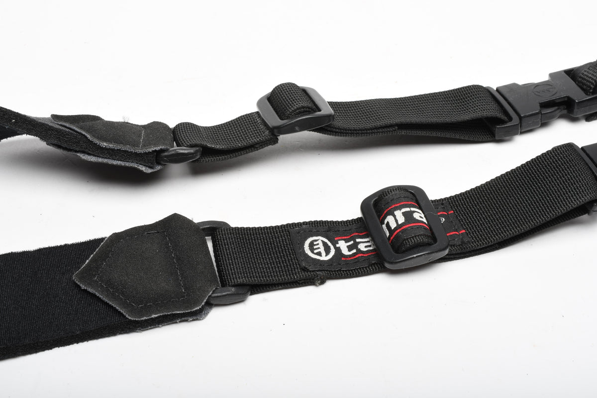 Tamrac black Neoprene quality camera strap, Clean! w/QR
