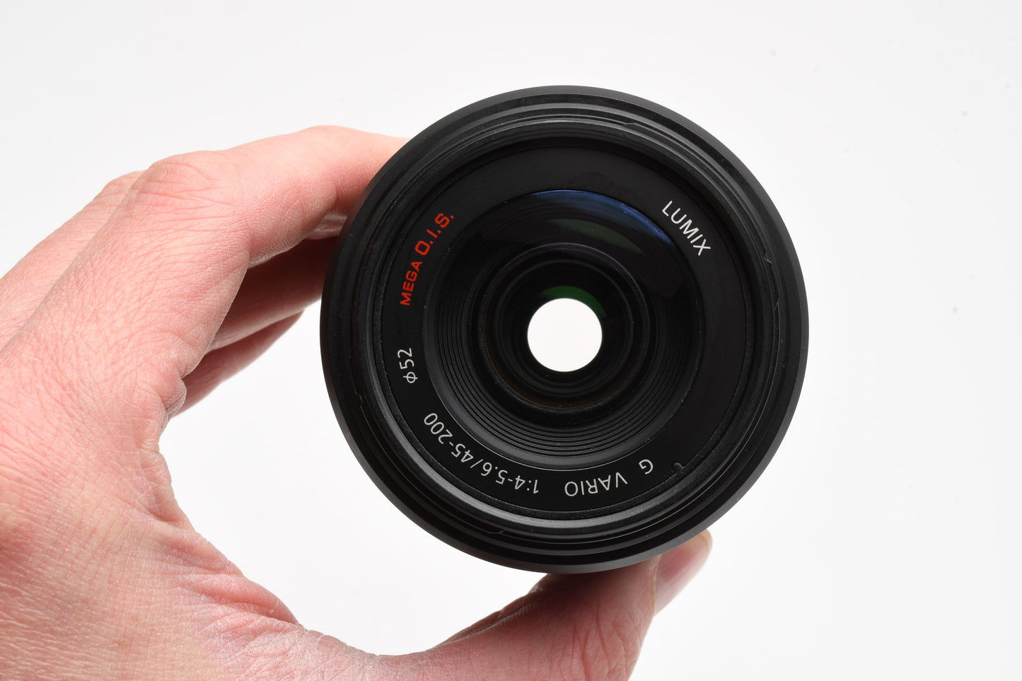 Panasonic Lumix 45-200mm G Vario F4-5.6 Mega OIS w/Caps, Nice