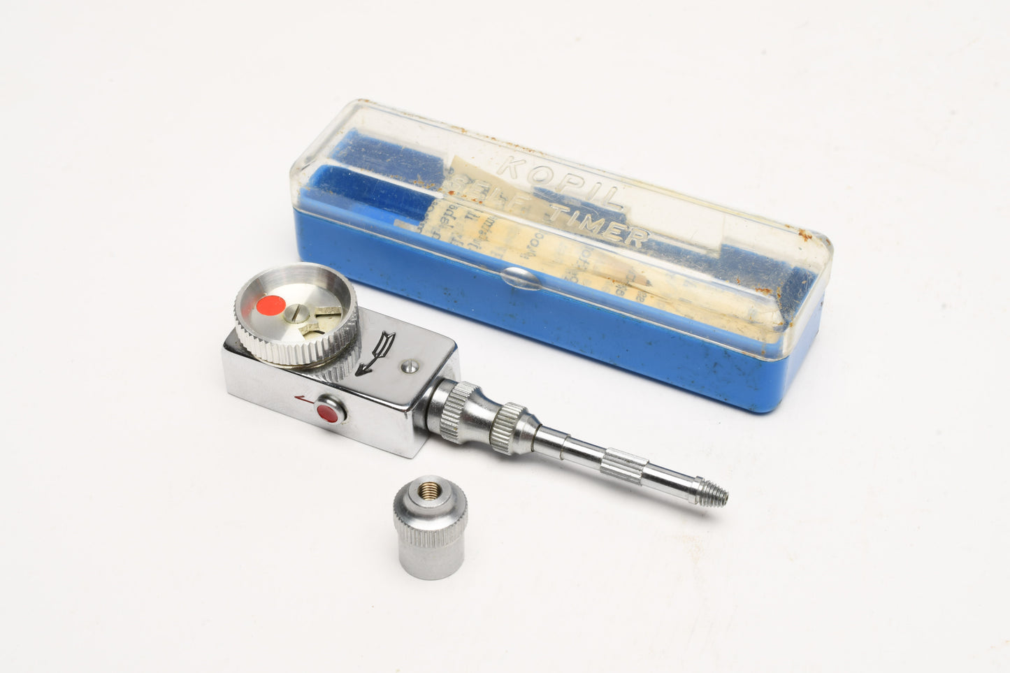 Kopil mechanical self timer for 35mm cameras, tested, in case