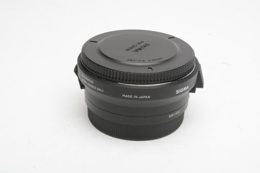 Sigma MC-11 Canon EF - Sony E Mount Converter, Caps, Mint-