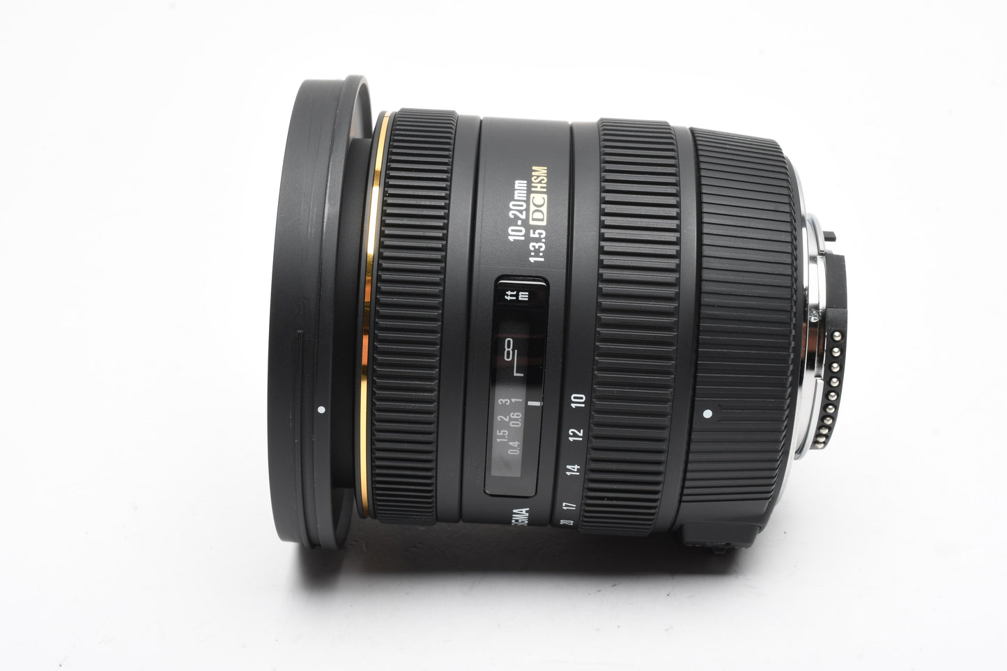 Sigma AF 10-20mm f3.5 DC HSM Wide zoom lens for Nikon, Hood+Caps