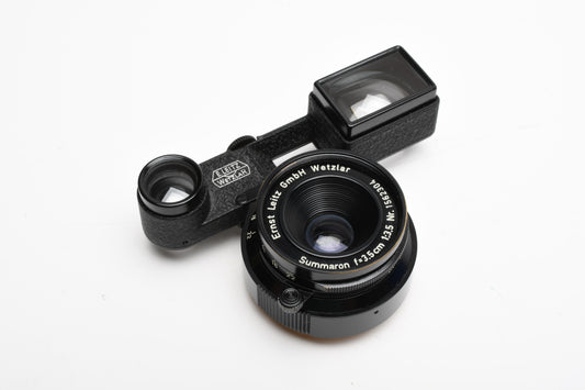 Leica Summaron M 35mm f3.5 Black Paint By Shueido Camera w/Goggles