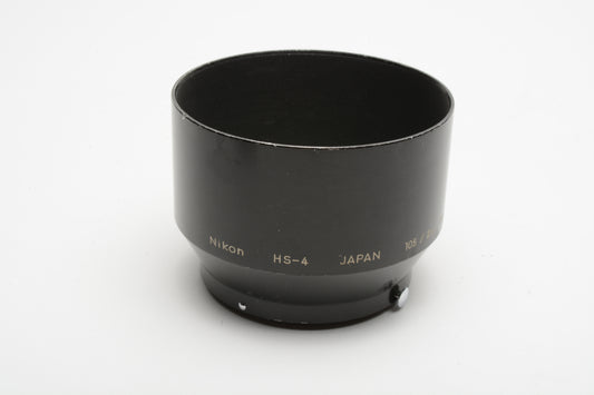Nikon Metal Hood for HS-4 Nikkor 10.5cm (105mm) f2.5 13.5cm (135mm) f3.5 lens