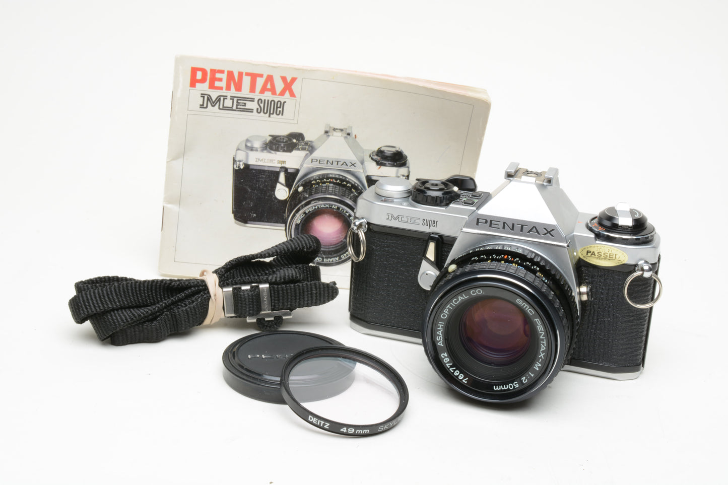 Pentax ME Super 35mm SLR w/50mm f2 PK lens, new seals, manual, very nice!