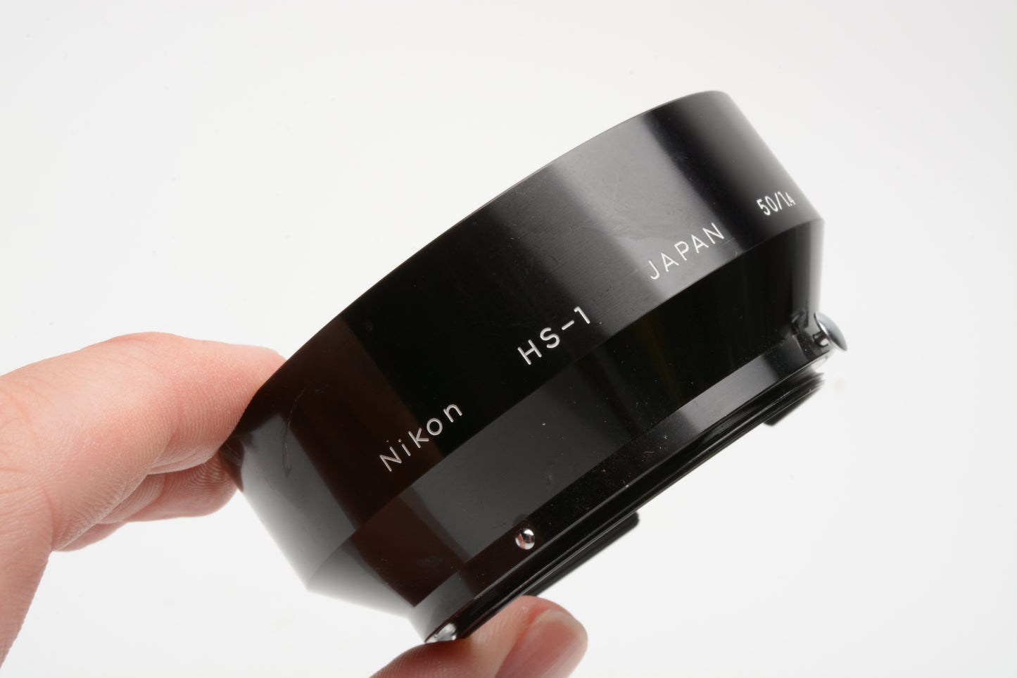 Nikon HS-1 Metal Lens Hood Snap-On Type for Nikkor Auto 50mm f1.4 Lens, Nice