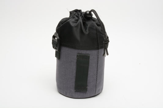 Lowepro padded lens case 6.5" x 4" string tie, Gray