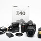 Nikon D40 DSLR body w/Nikkor 18-55mm f3.5-5.6G ED II, Batt+Charger, 12K Acts