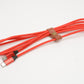 USB-C 80" red quality coated cable USB C to USB C