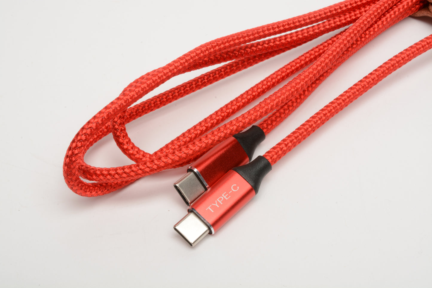 USB-C 80" red quality coated cable USB C to USB C