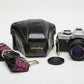 Minolta XG-A 35mm SLR w/50mm f1.7 lens, strap, cap, strap +Case, New seals, tested