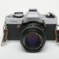 Minolta XG-A 35mm SLR w/50mm f1.7 lens, strap, cap, strap +Case, New seals, tested