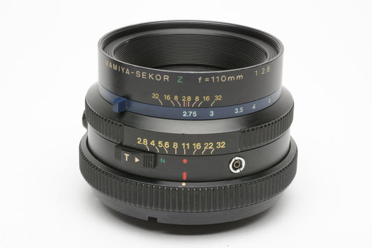 Mamiya Sekor Z 110mm f2.8 for RZ67, caps, clean and sharp