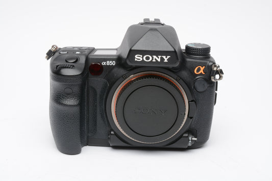 Sony A850 DSLR body, batt., charger, strap, Only 13K acts!