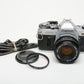 Canon AE-1 35mm SLR Camera w/50mm f/1.8 Lens, New Seals! Clean!