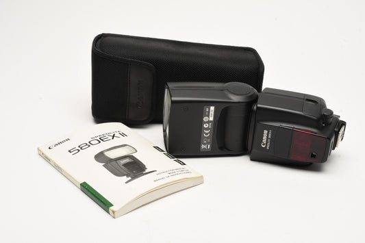 Canon 580EX II Speedlite flash, w/case + Manual, Great