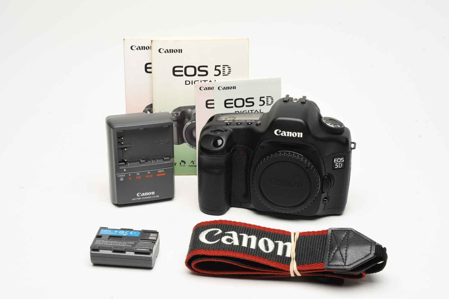 Canon EOS 5D 12.3MP DSLR Camera Body, batt, charger, manuals Very clean!