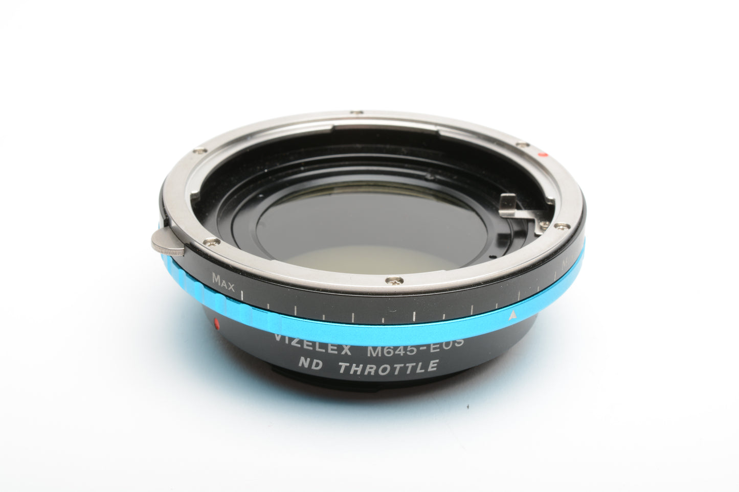 FotodioX Vizelex ND Throttle Lens Mount Adapter Mamiya 645 Lens to Canon EF-Mount