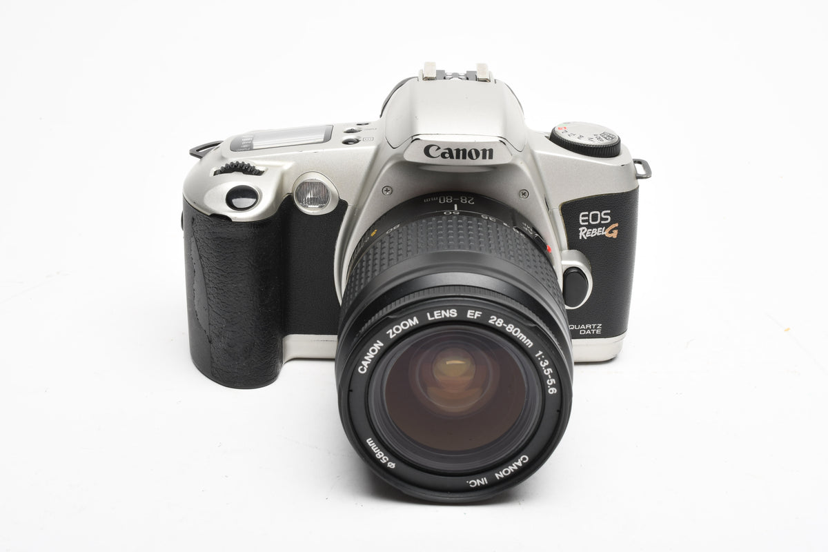 Canon EOS Rebel G 35mm SLR w/EF 28-80mm f4-5.6 III lens, Strap, UV, Great