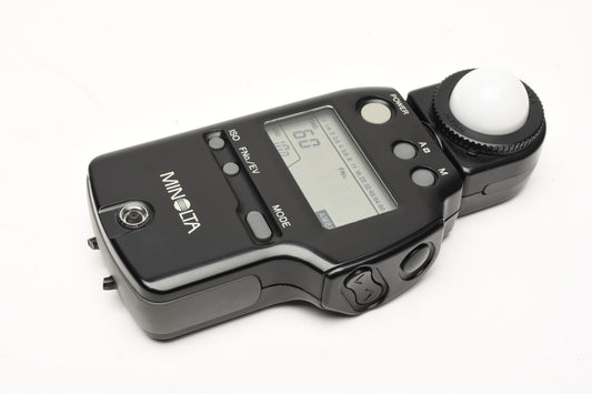 Minolta Autometer IVF Incident and flash meter in case, Tested, accurate