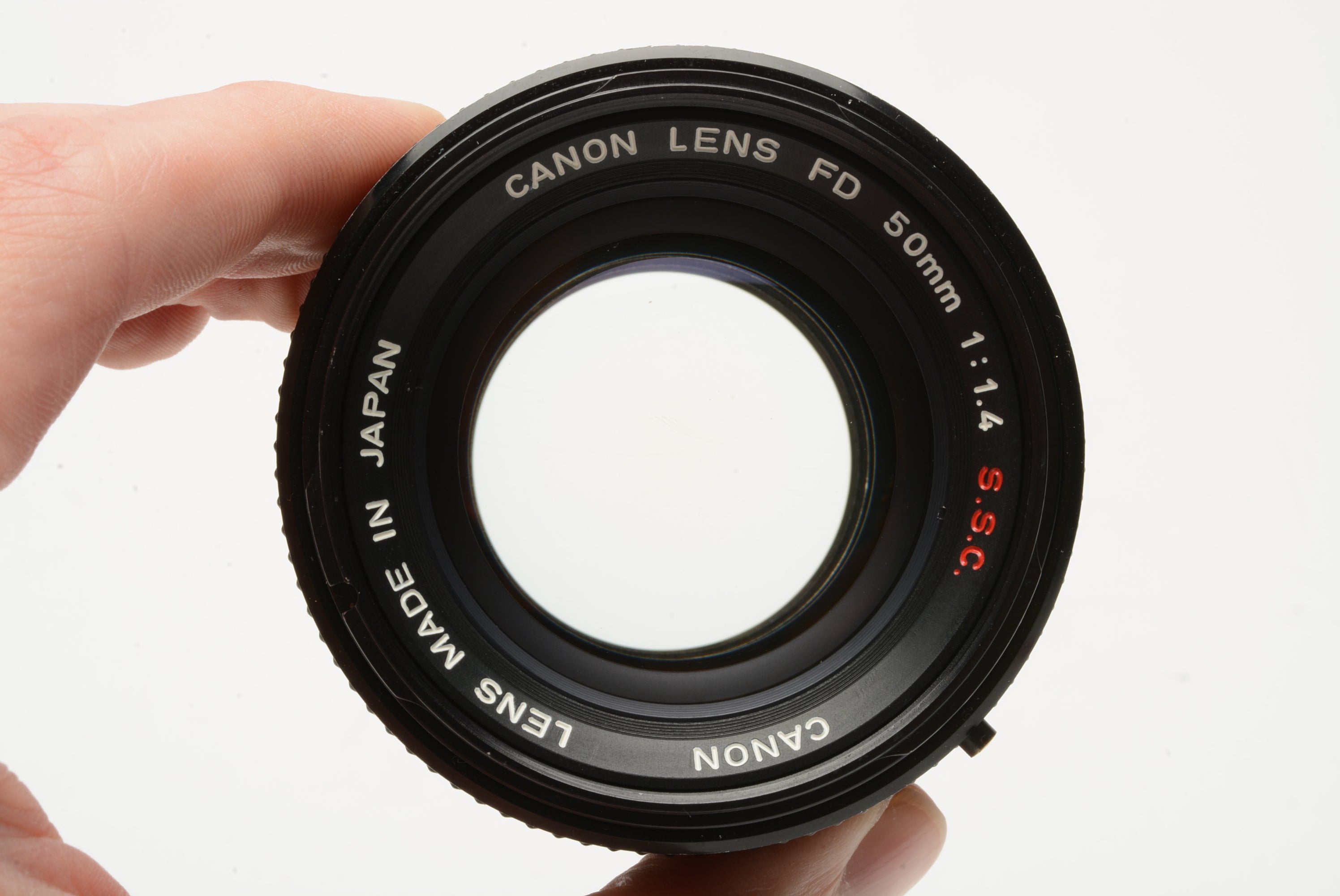 Canon FD 50mm 1:1.4 S.S.C Breach Mount Lens w/caps, Sharp!