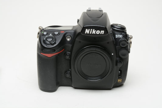 Nikon D700 DSLR Body w/batt+charger, 70K acts, Very clean, Tested, Great!