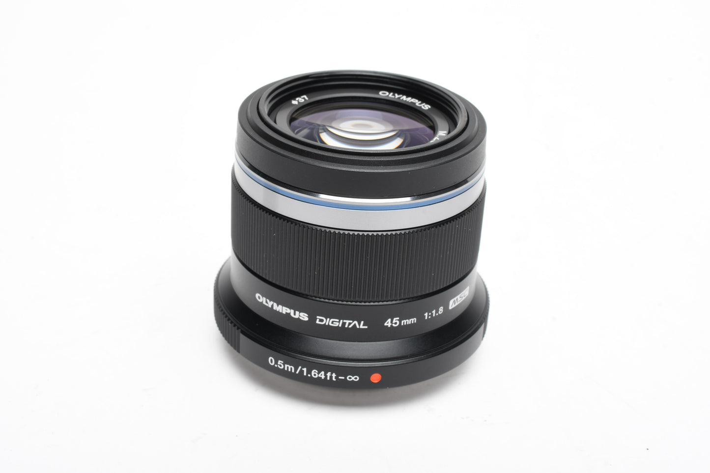 Olympus M. Zuiko Digital 45mm f1.8 MSC Micro 4/3 lens, Mint- (Black) +UV