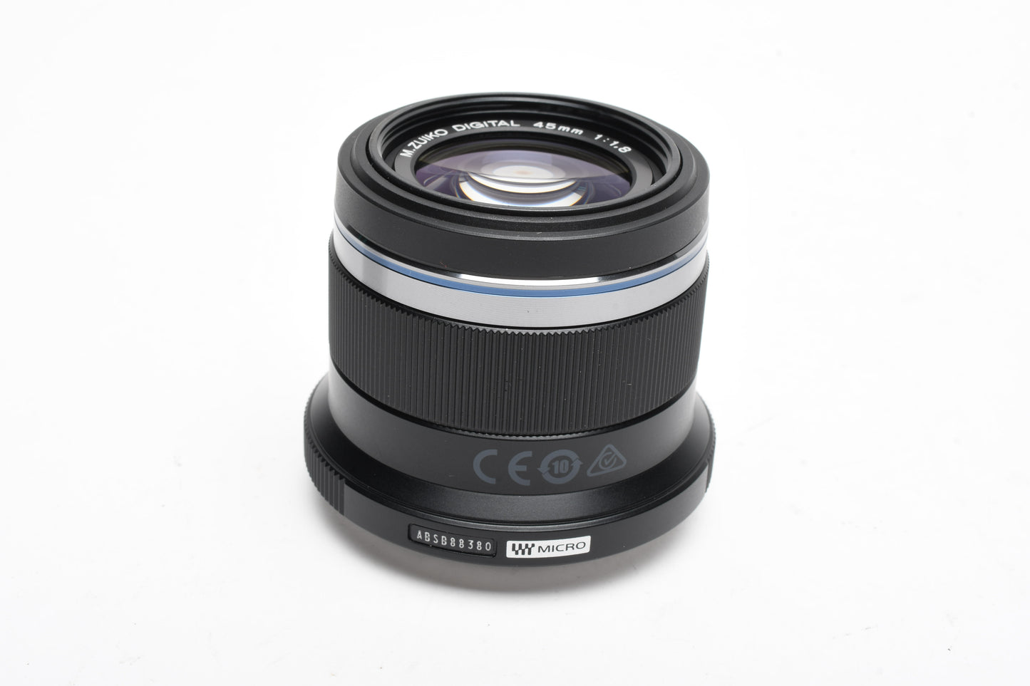 Olympus M. Zuiko Digital 45mm f1.8 MSC Micro 4/3 lens, Mint- (Black) +UV