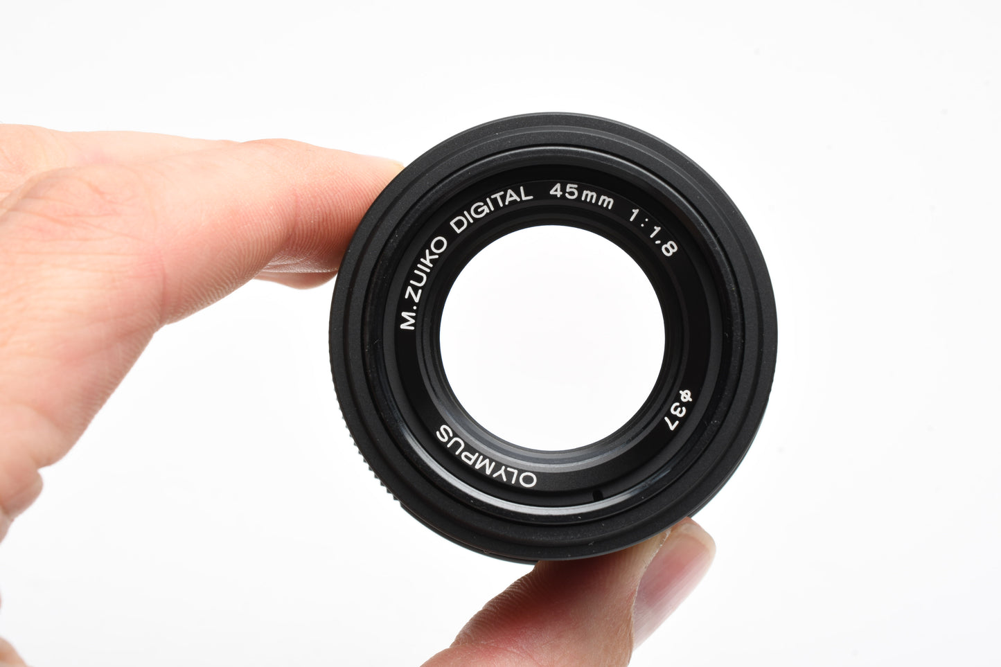 Olympus M. Zuiko Digital 45mm f1.8 MSC Micro 4/3 lens, Mint- (Black) +UV