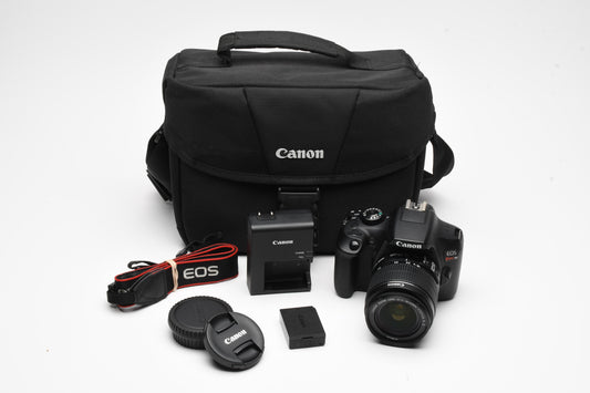 Canon Rebel T6 18MP DSLR w/18-55mm f3.5-5.6 IS II, Bag, 3133 Acts, Great