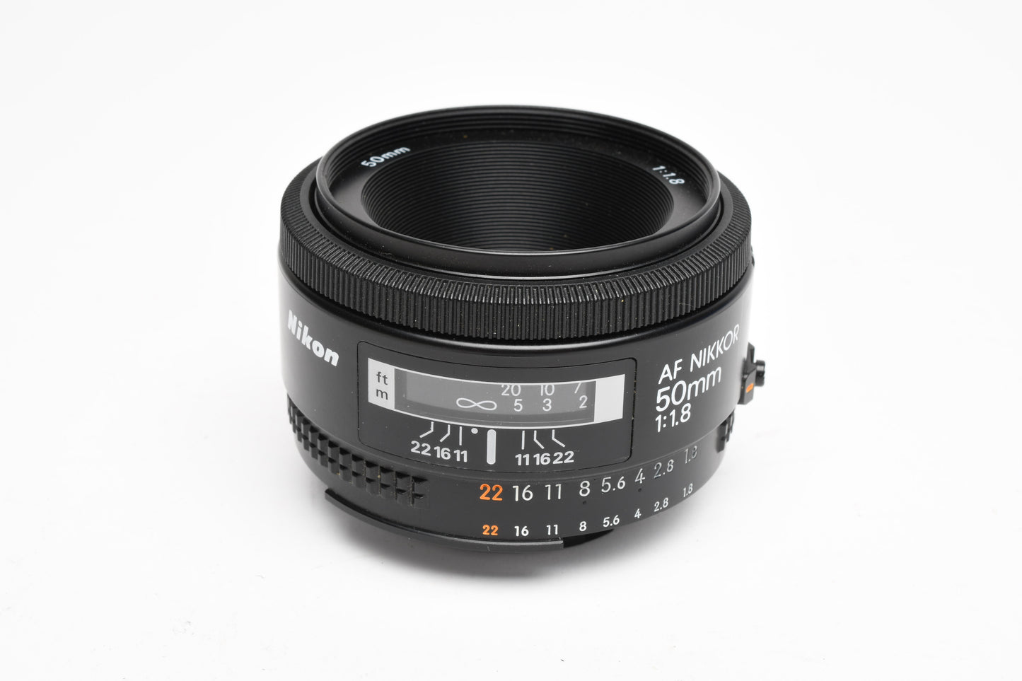 Nikon Nikkor AF 50mm f1.8 Prime lens, caps