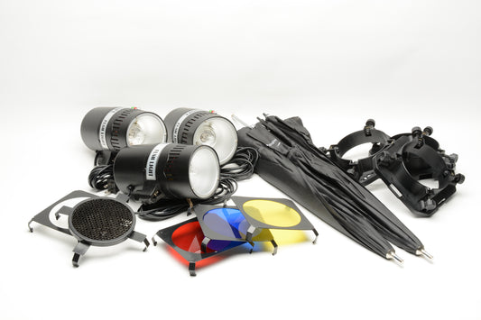 3X JSINFL Light 160W Studio Flash, + Accessories, *Read