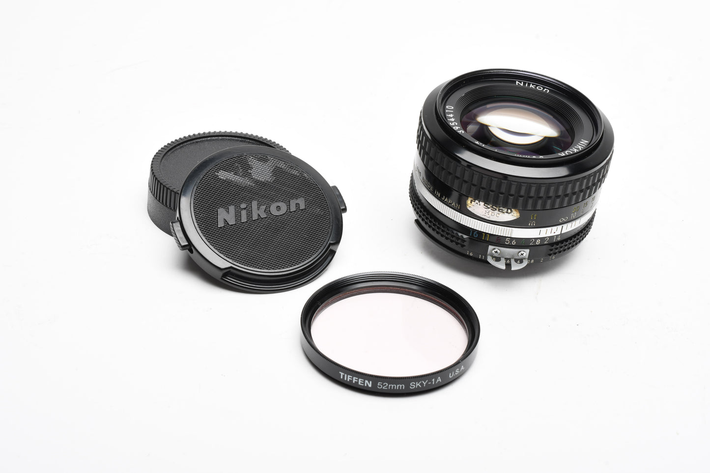 Nikon Nikkor 50mm f1.4 AI Prime lens, caps, 1A, Good