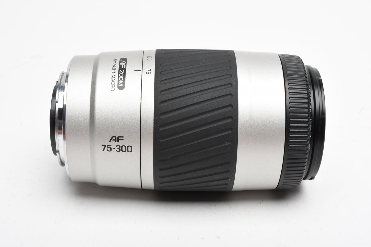 Minolta Maxxum AF 75-300mm F4.5-5.6 Macro Zoom Lens, caps, Good!