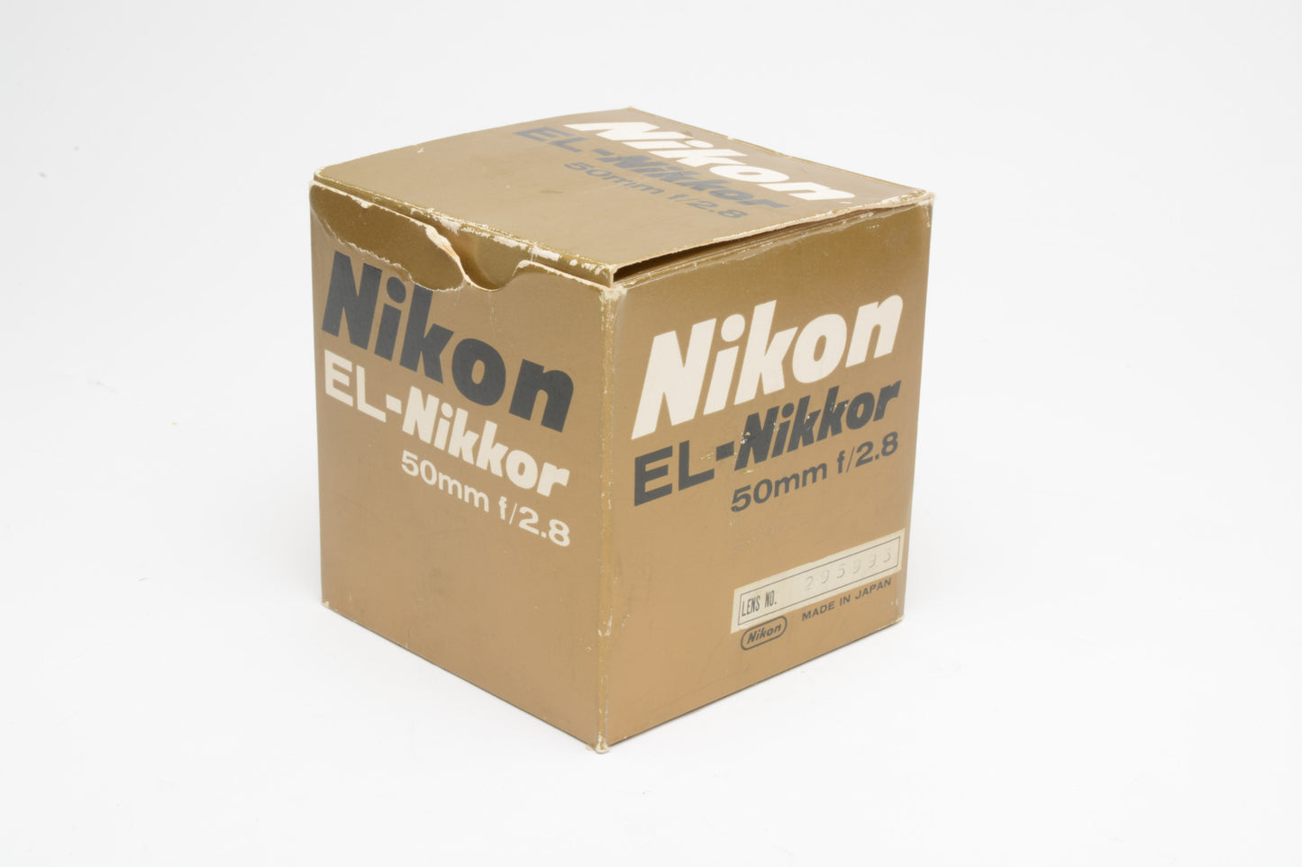 Nikon Nikkor EL 50mm f2.8 Enlarging lens w/box, jewel case, cap, Mint