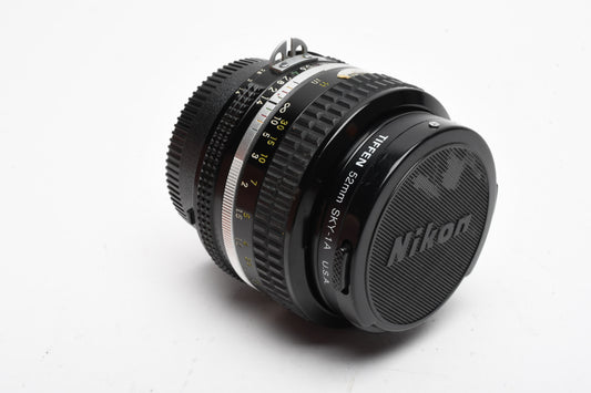 Nikon Nikkor 50mm f1.4 AI Prime lens, caps, 1A, Good
