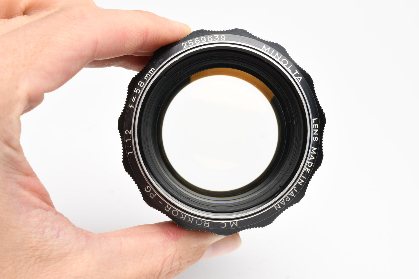 Minolta MC Rokkor-PG 58mm f1.2 prime lens, very sharp, Nice