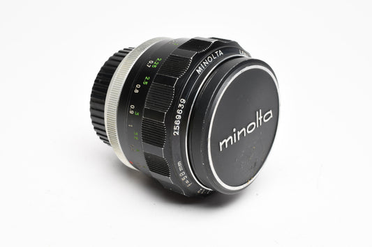 Minolta MC Rokkor-PG 58mm f1.2 prime lens, very sharp, Nice