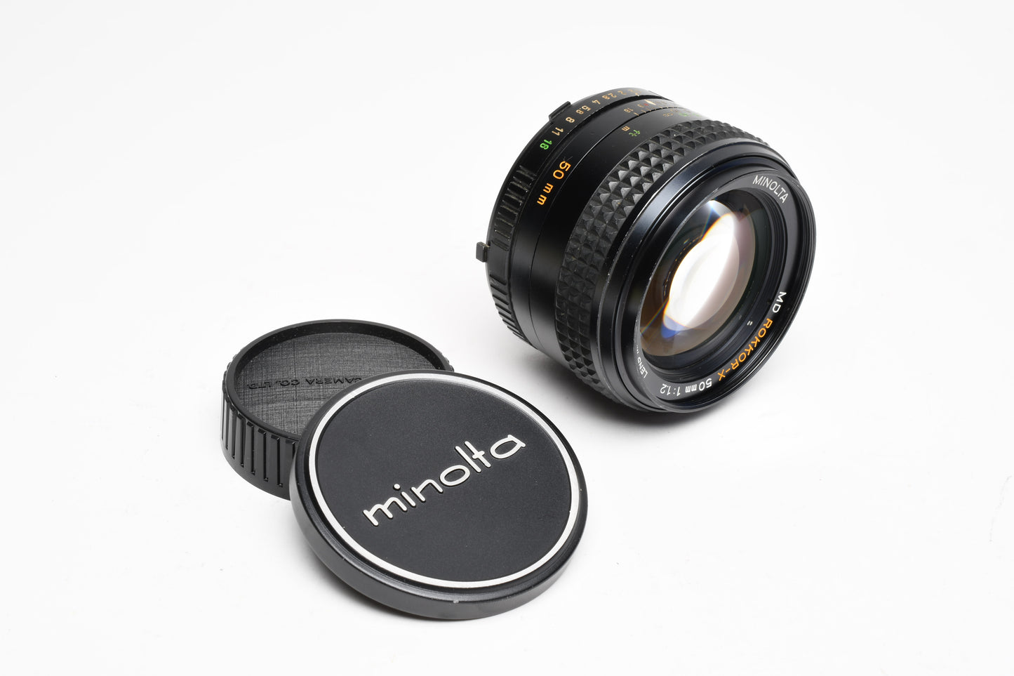 Minolta MD Rokkor-X 50mm f1.2 prime lens, very sharp, Nice