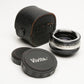 Vivitar 2X-1 M42 Universal Thread Mount 2X converter, w/caps, case