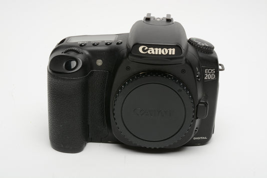 Canon EOS 20D DSLR body, batt, charger, 32GB CF card, Tested, Great body