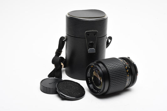 Focal 135mm f2.8 Portrait lens for Minolta MD, Case+Caps, Good!
