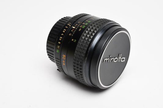 Minolta MD Rokkor-X 50mm f1.2 prime lens, very sharp, Nice
