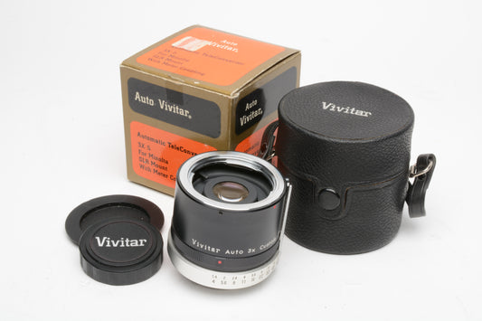 Vivitar 3x Teleconverter 3X-5 for Minolta MD Mount, caps, case, Boxed