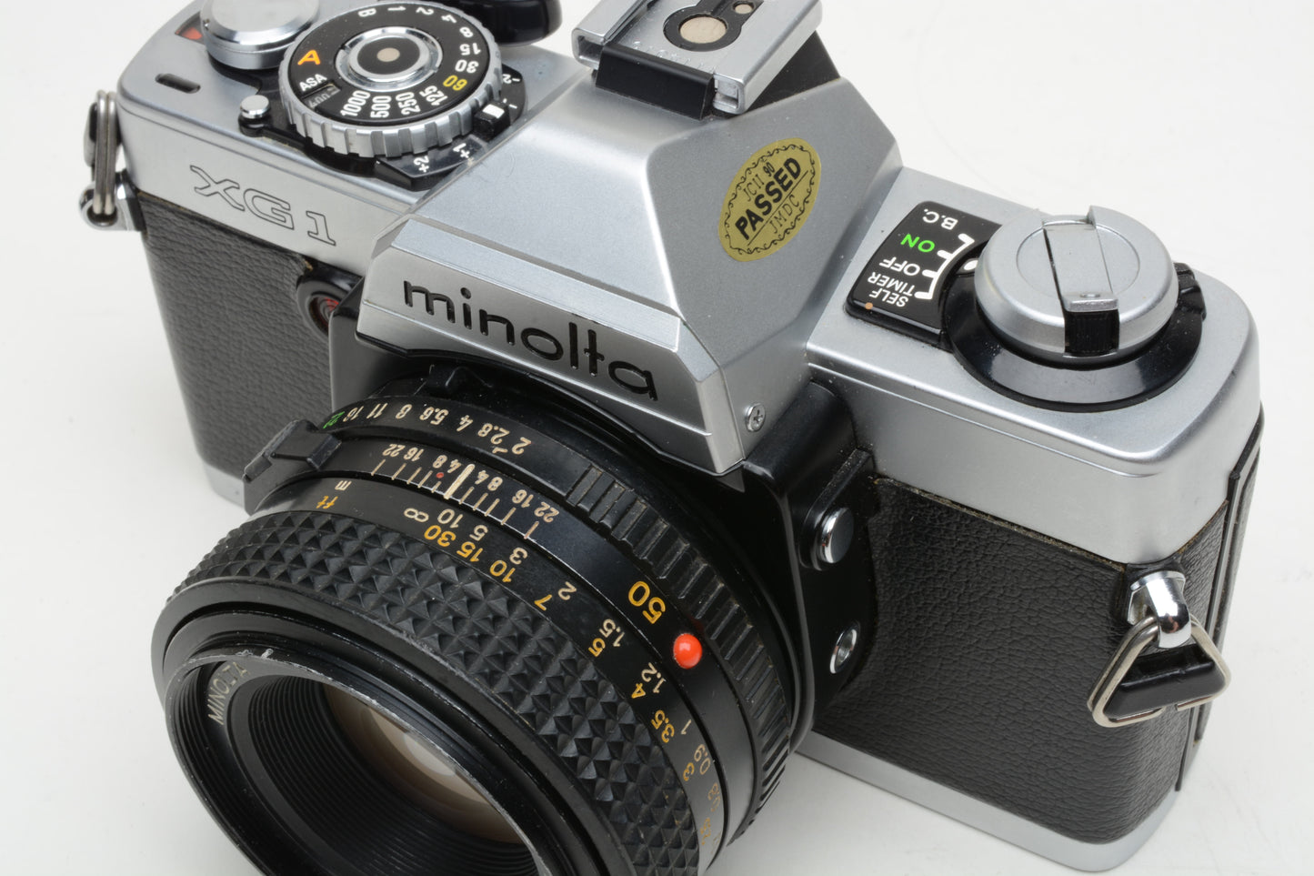 Minolta XG-1 35mm SLR w/MD 50mm F2 lens, New seals, tested, Great!