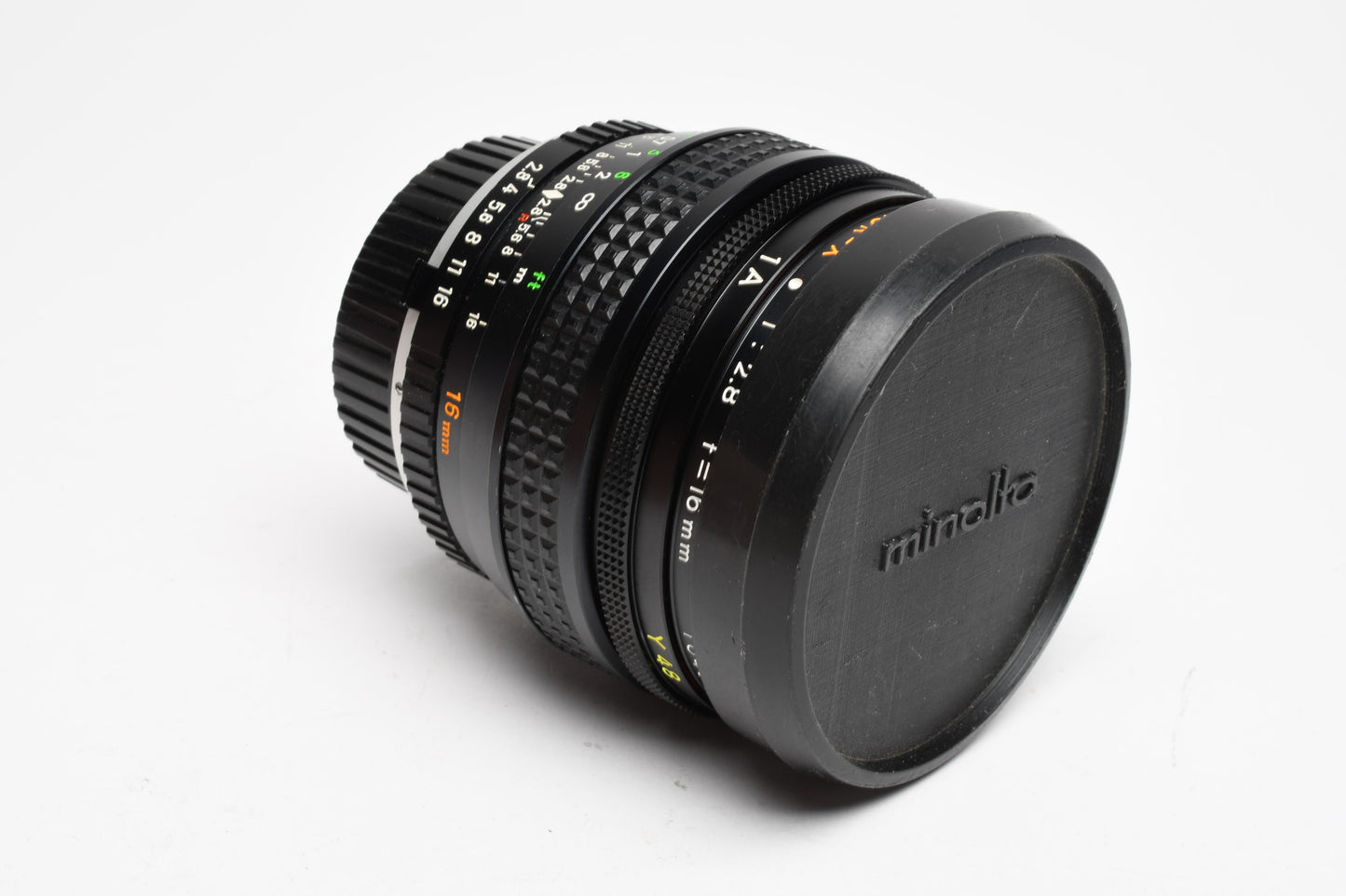 Minolta MC Fisheye Rokkor-X 16mm f2.8 lens, Barely Used, Mint-