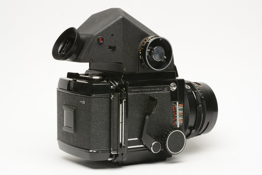 Mamiya RB67 w/90mm f3.8 lens, Prism, 120 Back, New Seals!