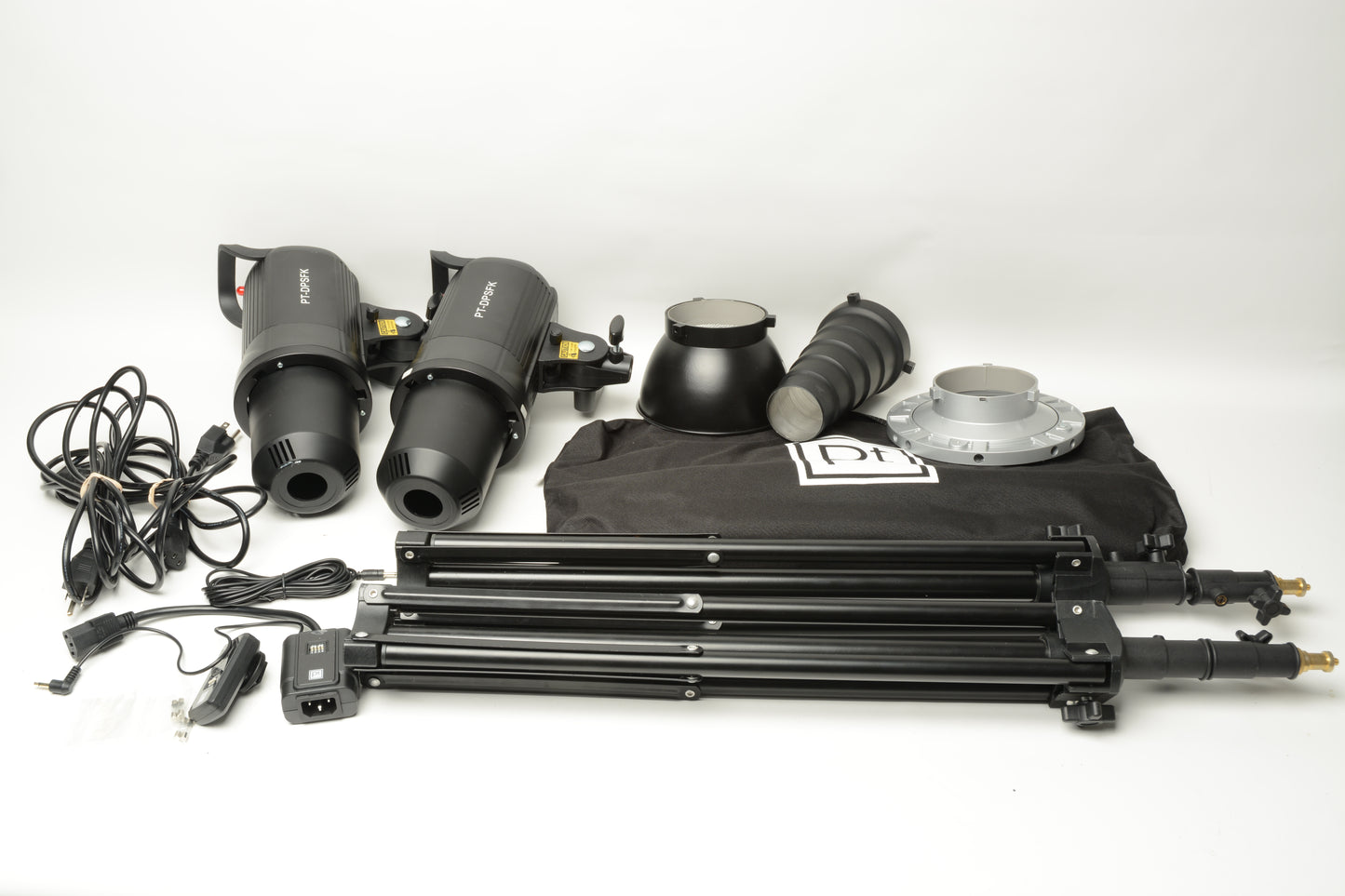 Platinum Pro Studio flash kit PT-DPSFK w/2X stands, softbox, reflector+