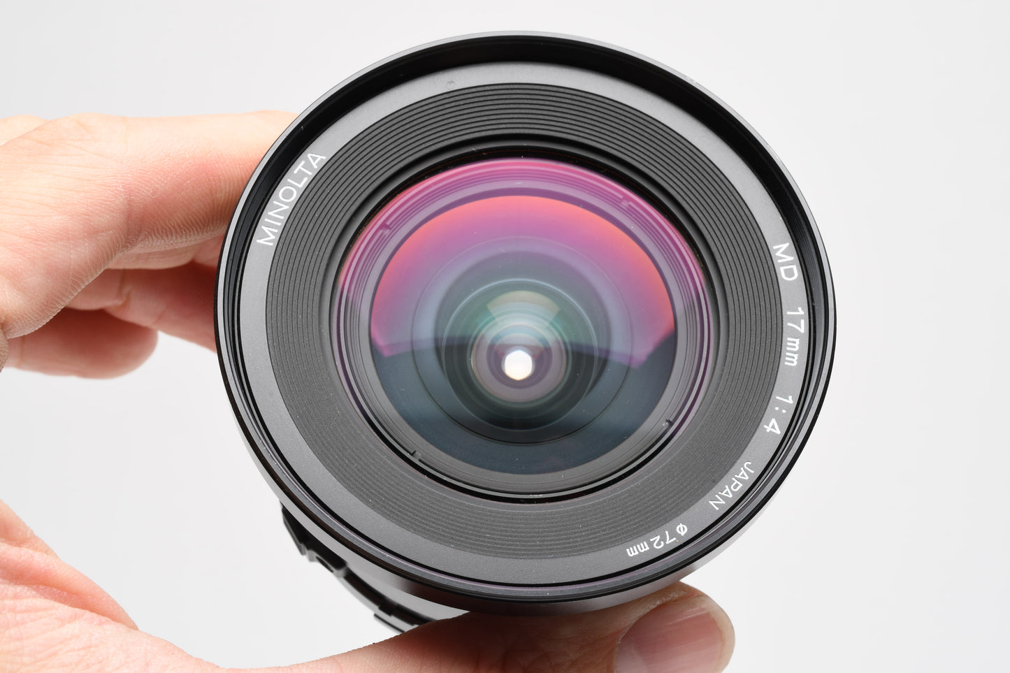 Minolta MD 17mm f4 lens w/Case, Barely Used, Mint-